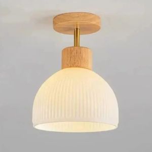 Japanese Wood Ceiling Light