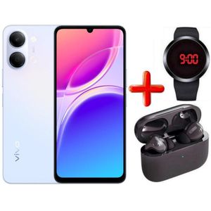 Vivo Y05, 6.74", (4GB Upto 8GB) RAM + 128GB ROM Storage, 6500mAh, (Dual Sim), 8MP, (1 YEAR WARRANTY) - Blue + FREE GIFTS