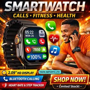 Smartwatch with Health Monitor for Android/iOS - Fitness Tracker, Heart Rate, Blood Pressure, Steps, Calls & Alerts - Smart Watches for Men / Ladies