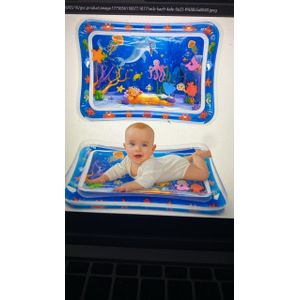 Inflatable Tummy Time Water Play Mat – Sensory Baby Toy with Floating Sea Animals – BPA-Free Activity Center for Infant Development & Fine Motor Skills