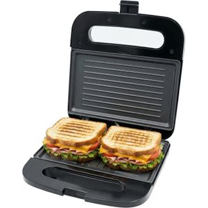 RAF Automatic Electric panini grill -Sandwich Maker grill And Bread Toaster with Non stick Plates, 2 Slice, for Cooking Breakfast, Grilled Cheese, Tuna Melts and Snacks, black