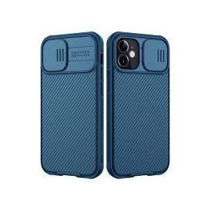 Nilkin iPhone 12 mini (6.1" Inch) CamShield Pro Slider Camera Close & Open Double Layered Protection TPU + PC blue