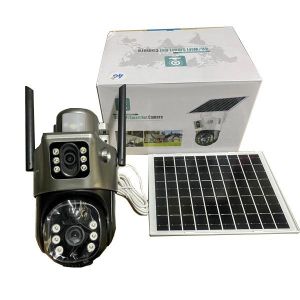 Smart Auto-Tracking PTZ (Pan-Tilt-Zoom) Function 4G Solar-Powered Dual-Lens Outdoor Security Camera