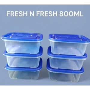 6pcs Fresh N Fresh Rectangular Food Storage Containers / Food Jars