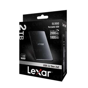 Lexar SL500 Portable External SSD 2TB – Black – LSL500X002T-RNBNG