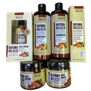 AMALICO Batana oil pro 6 in 1 hare care set ( Hair serum, Conditioner, Shampoo, Hair oil, Hair cream & Mask)
