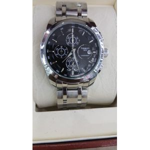 Stylish Tissot Men’s Chronograph Watch with Battery Powered Movement, Luminous Hands, and Water Resistant Design