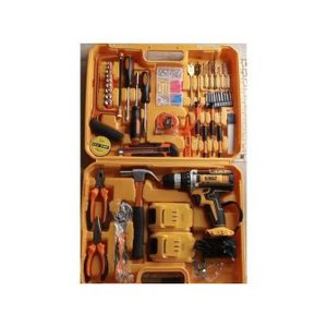 Dewalt 21V Cordless Electric Drill 47PC Tool Set - 2 RECHAGABLE Batteries FOR DIY KIT
