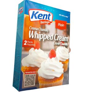 Kent Boringer PLAIN WHIPPED CREAM With Milk or Water FOR Fruit Salads Ice Cream Shakes Cakes Tarts Cookies Brownies nk