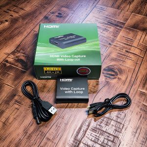 	Professional Grade Low Latency Streaming Device for PC HDMI Video Capture Card with Loop Out 