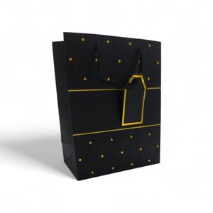 gift bags with a glossy finish for birthdays, Wedding, Graduaation, Date black