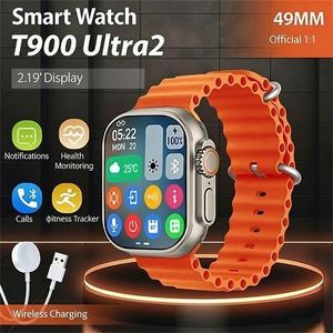 SmartFit™ Fitness Smartwatch - Heart Rate, Sleep, Steps, Calls, Social Alerts - Smart Sports Watches for Men / Women - Orange Strap