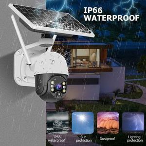 4Mp 4G simcard outdoor solar camera CCTV powered wireless 4G simcard PTZ Camera solar panel 4G ICSEE security camera