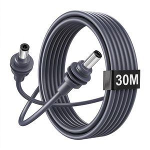 Satellite Mini Kit DC Input to DC Output 30M (  30 m Metres ) Power Cord Outdoor Cable DC + DC to DC Compatible Mini Kit Dish Cable Connection Replacement Extension Network Satellite Star-Link Mini Kit Dish Cable Fiber Optic Cable Router ( 98.4FT / 30M )