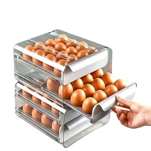 Kitchenware Solutions Multi-Tier Drawer-Type Auto-Rolling Egg Storage Box(32eggs)