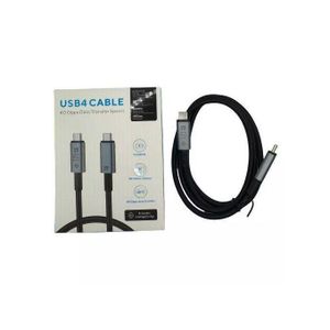 2m USB 4 40Gbps Thunderbolt 3/4 USB Type C Braided Cable Metal Ends 240W 8K@60Hz