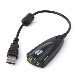 Bn USB External Stereo Sound Adapter 5hv2 Multi-Function USB 2.0 External 3D Virtual 7.1 Channel Sound Card Adapter with 3.5mm Headphone Mic Jack
