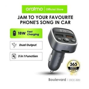Oraimo Fast Charging Car Bluetooth Modulator For Mercedes,All kinds of Toyota,Nissan,Mazda,Mahindra Range Rover etc... - Black