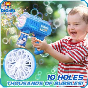 Digabi LED Bubble Gun - Perfect for Outdoor Parties, Weddings, Beaches, and Pool Fun - Electric Bubble Machine, Ideal Halloween, Christmas, Birthday Gift - No Liquid or Batteries Included - Suitable for 11 Festivals - A Gift for All Four Seasons