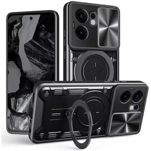  Oppo A6X 4G Camera protector slide to open case/cover with 360° rotating stand