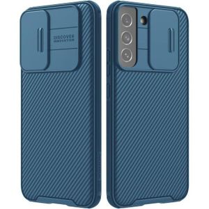 Nillkin CamShield Pro Cover Case for Samsung S22 Plus, Shockproof Anti-Scratch Protective Case with Sliding Camera Cover, Soft TPU + Hard PC Hybrid Back – Blue