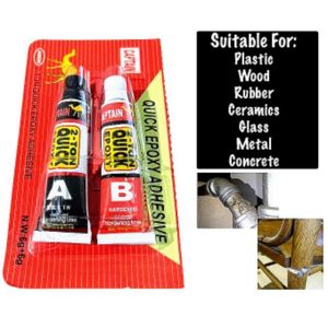 Captain Quick Epoxy Adhesive 2-Ton Resin & Hardener 
