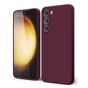 Soft Silicone Back Cover for Samsung Galaxy S23 - Maroon, anti-fingerprint, anti-scratch, durable silicone case
