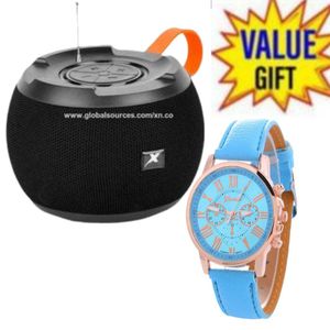 C15 WIRELESS BLUETOOTH Speaker BT/USB/TF/DC5V/AUX SUPERBASS // SMART PORTABLE SPEAKER WITH STEREO SOUND AND USB CHARGING + GOOD LUXURY WATCH