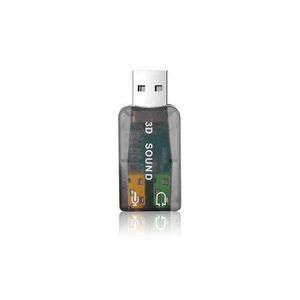 None USB Sound Card 3.5mm Microphone Headphone Jack Stereo 3D Audio Adapter