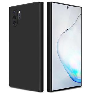 Soft Silicone Slim Fit Cover Anti-Scratch Shockproof Case for Samsung Galaxy Note 10 Plus - Black