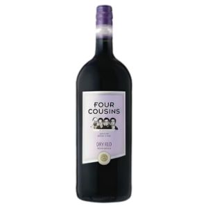 Four Cousins Dry Red Wine 1.5L  South African Red  Easy-Drinking & Fruity  1.5 Litre Bottle