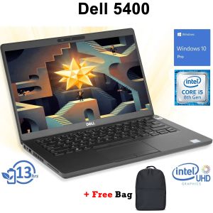 DELL Refurbished 5400 Core I5 8GB RAM 256GB SSD 8th Gen 14" FHD Windows 11 Pro Business Laptop + Free Bag