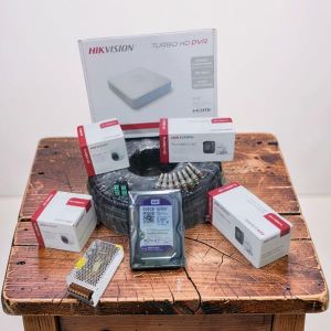 Hikvision 4 1080P Full HD 2MP Outdoor and Indoor CCTV Cameras Complete System Kit Package -50M Rg59 Coaxial Cable+500GB Harddisk + 4 Channel DVR Machine