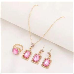 Amour Elegance Women/ ladies 3pc Jewelry Gift Set with Necklace, Earrings & Ring Perfect for dating, graduation gift, retirement gift & anniversaries This set makes a thoughtful gift for the special lady in your life. it’s a timeless expression of love