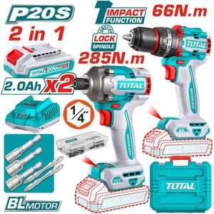TOTAL TCKLI20277 Cordless 2 pcs combo kit