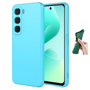 Soft Silicone Slim Fit Cover Anti-Scratch Shockproof Case for Infinix Hot 60 Pro+ - Light Blue