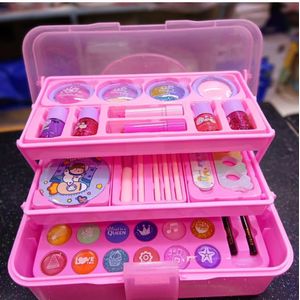 Girls Makeup Set Multilayer Kids Makeup Suitcase Toys Kit Gift for Age 6+
