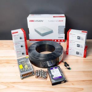 Hikvision  6 1080P Full HD 2MP Low Power Consumption Stable Performance CCTV Cameras Complete System Kit with 8 Channel DVR +500GB Harddisk 