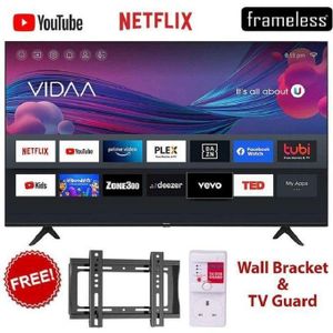 Hisense 50A4Q - 50" Inch SMART TV TELEVISION,VIDAA OS,DOBLY AUDIO,HDR, Bluetooth Connectivity, WIFI,2K FULL HD TV,NETFLIX,YOUTUBE+2 YEARS WARRANTY+ FREE TV GUARD+WALL BRACKET