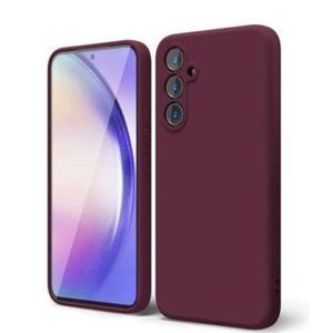 Soft Silicone Back Cover for Samsung Galaxy A15 - Maroon, anti-fingerprint, anti-scratch, durable silicone case