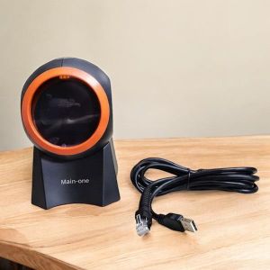 Main-one Top Quality High Accuracy 1D & 2D Desktop Table Mount Laser Barcode Scanner Reader