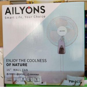 AILYONS 16" Wall Fan + Super Silent + 3 Speed Setting + Durable Fan
