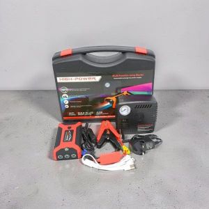 Best Performance Heavy Duty 12V 99800mAh High Capacity High Power Emergency Car Jump Starter Battery Booster Power Bank with Tire Inflator Air Compressor Pump