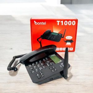 Bontel l T1000 GSM Fixed Landline Long Lasting Clear Audio Call Clarity Desktop Phone 