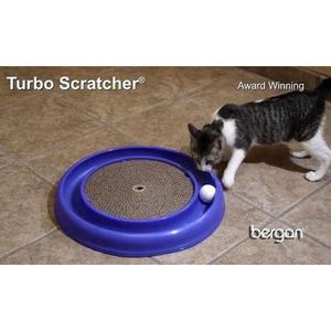 Turbo Scratcher Cat Toy Cardboard Cat Scratcher Pad with Cat Toy Ball