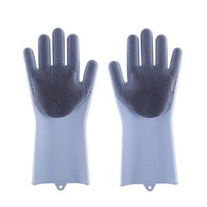 Silicone Washing Gloves - Durable Non Slip Kitchen Cleaning Gloves