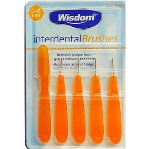 WISDOM NATURAL 0.45mm Interdental Plaque & Orthodontic Braces Brushes bc