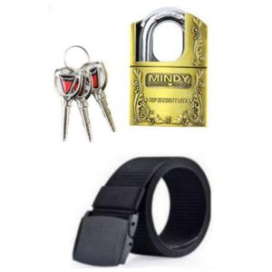 Mindy World Class Anti Theft Security Padlock + Free Belt
