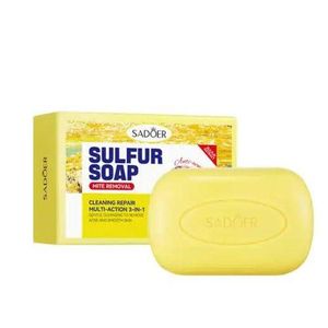 SADOER Sulfur Soap Bar, Sulfur Cleanser Body Wash, Face Wash Bar Sulfur Cleanser Korean