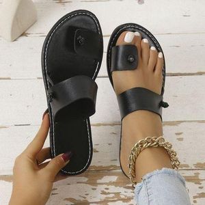 Stylish ONE TOE Leather Ladies Sandals with Rubber Sole SHOES